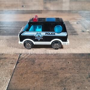 Vintage Buddy L Black and White Police Van